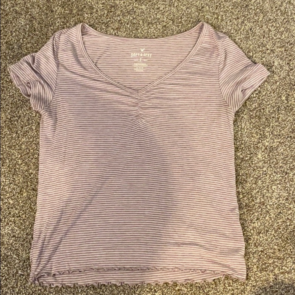 American Eagle Waffle Trimmed Tee